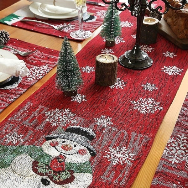 Snowman bordsduk bomuld og linne julprodukter jul