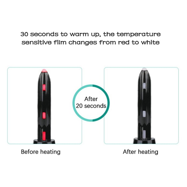 CDQ Bærbara opvarmede elektriske naturligt curling-øjefransbøjare værktøj Sort