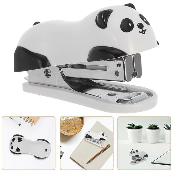 Panda Mini Stiftemaskin for Skrivebord Håndholdt Stiftemaskin Kontor Hjem Stiftemaskin_tfrf