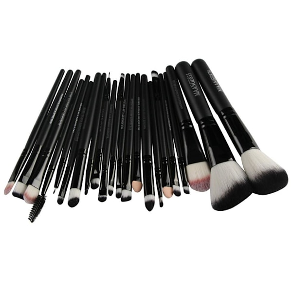 22 stk. Makeupbørster - Makeup brushes Black Svart