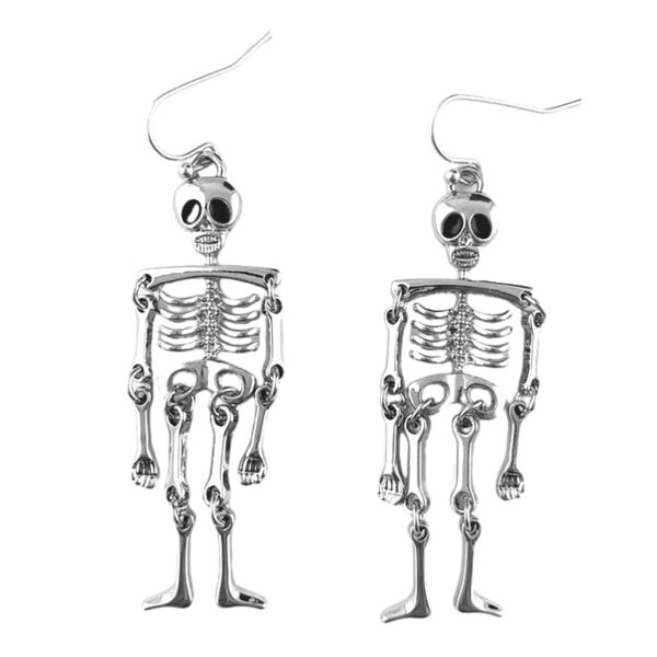 CDQ Skull Pendant Örhängen Halloween - Ledskelett för kvinnor