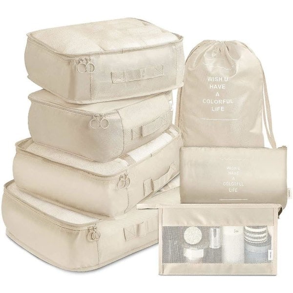 Packkuber Matkalaukun Pakkausjärjestäjät Meikkilaukku Set (7 kpl)