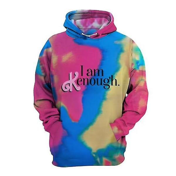 I Am Enough Ken Movie 2023 Tie Dye Merch Hoodie Sweatshirts Unisex Luvtröjor Sweatshirt Casual Långärmad jacka Pullov XM01 XXL