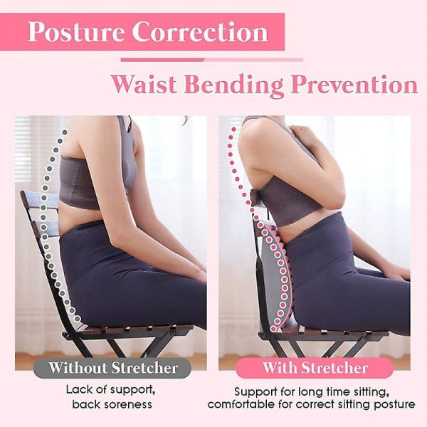 Hals & Ryggsträckare Eck Lumbalstöd Massager För Nacke Midja Rygg, Ischias, Diskbråck Smärtlindring Massage Avslappning Grå