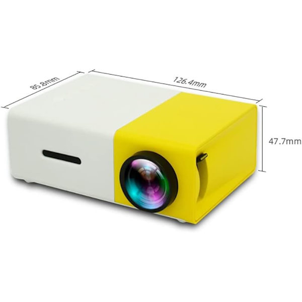 Miniprojektor, bærbar LED-projektor for hjemmeunderholdning, definisjon 1080P, støtte for mobil strømforsyning, utendørs camping, foreldre-barn-interaksjon Blue