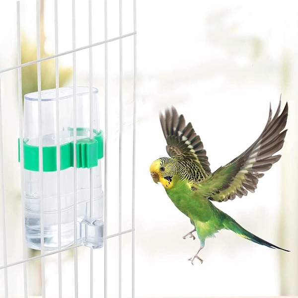 Fågelbur Vattenflaska, 2-pack Fåglar Automatiska Vattenautomater, Transparent Fågelvattendispenser, Automatisk Vattenautomat