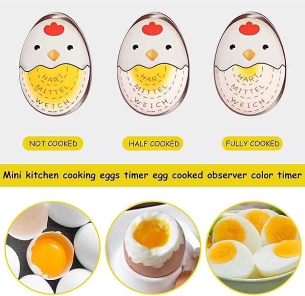 Eggtimer, Eggklokke – Fargeskiftende timer for perfekt kokte egg_TF_TF 1 - Pack