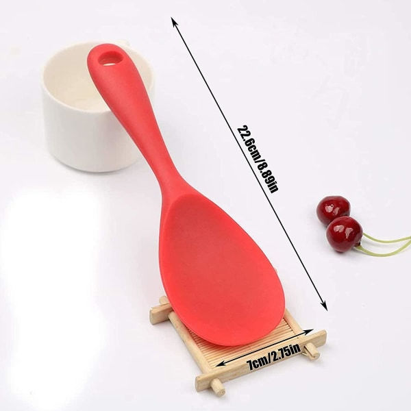 Kök Silikon Nonstick Sked 2st Silikon Sked Set Kök Matlagning Risskedar Nonstick Beläggning