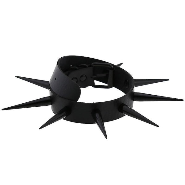 Röd Long Spike Choker Punkkrage Kvinnor Män Nitar Dubbade Chocker Halsband Mode Goth Smycken Metall Gothic Accessoarer gul