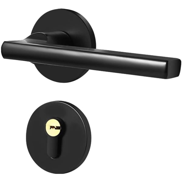Enkel dörrhandtag, svart dörrhandtag BB WC PZ Design