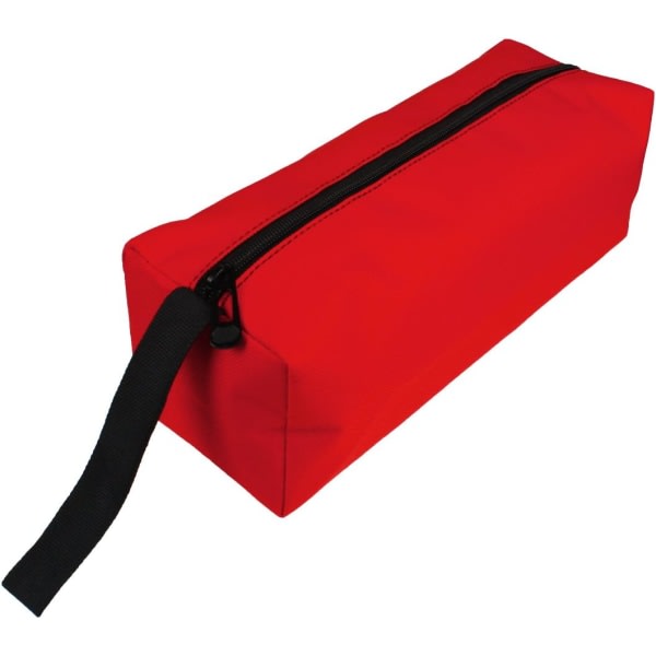 Verktygsväska med blixtlås, lille værktøjsväska i Oxford-tyg, opbevaringslåda för værktøj, röd