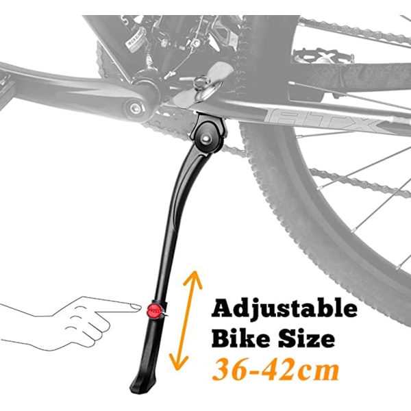 Justerbar Sidekickstand i Aluminiumlegering for MTB- og Landeveissykkel