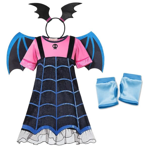 Disney Vampirina Cosplay-kjole Jente Barn Prinsesse Kle opp Jul Halloween Kostyme Barn Karneval Fest Utkledning Vampyr Vampirina 6 2T (Størrelse 110)