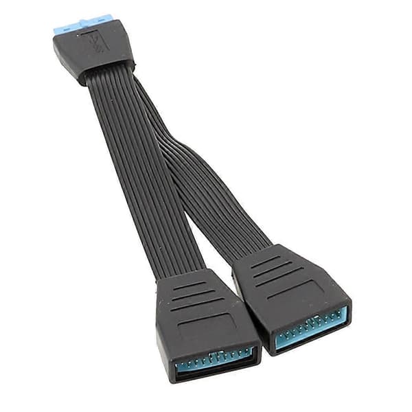 USB 3.0 19-Pin Header 1 til 2 Splitter Hovedkortkabel Ingen mer trøbbel 15CM_tfrf