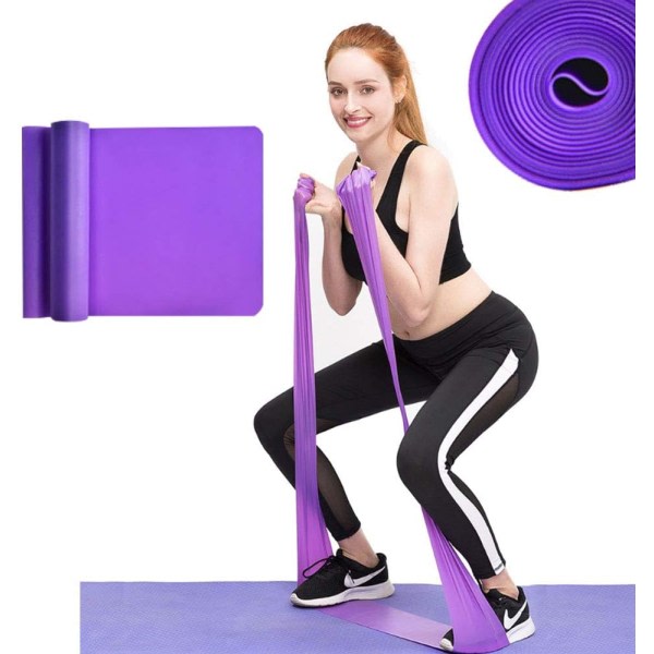 Fitness Elastiskt band Naturligt latex motståndsband för Yoga Stretching Flexibilitet Pilates Balett Gymnastik och rehabilitering Formning CDQ
