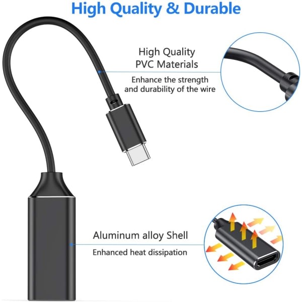 USB C til HDMI-adapter (2 pakker), type c til 4K HDMI A