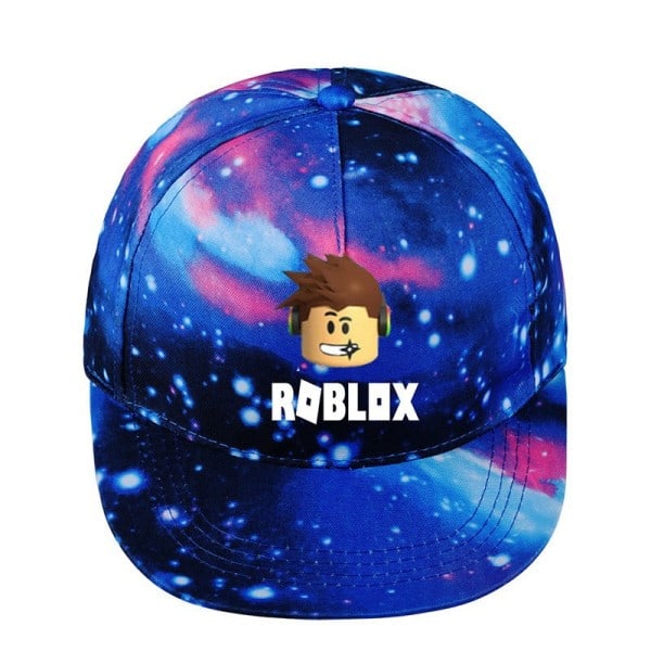 Roblox-hatt - Stjärnhatt Platt Skärmhatt - Stjärnblå