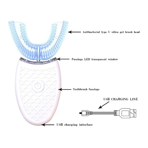 Electric Toothbrush 360° Automatic Ultrasonic Toothbrush