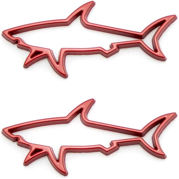 CDQ 2st ihålig fisk haj emblem premium bil märke klistermärke fender