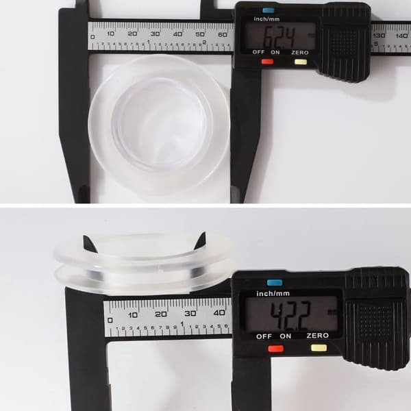 Thijox 2-pack silikonring och pluggset för parasollhål för 4,2 cm uteplatsbord, stabiliserar parasollet och skyddar glasbordsskivan