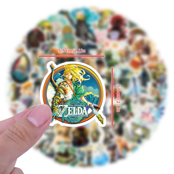 120 stk Zelda Kingdom Tears Doodle Vanntett klistremerker