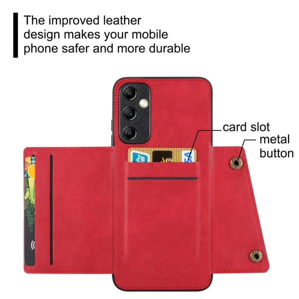 Samsung A15 5G, PU Leather Case, Wallet, Black