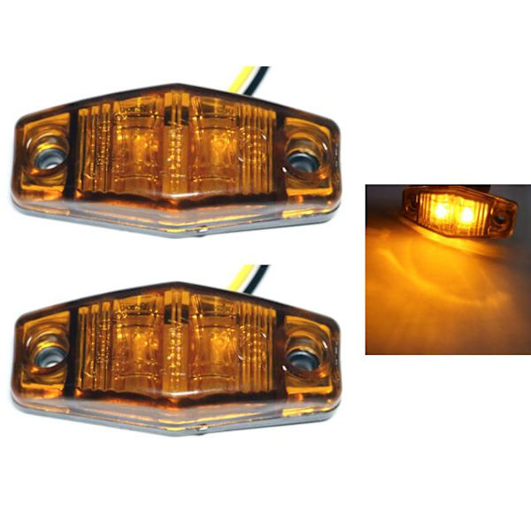 Markeringsljus position orange ledlampor  2-pack 12v 24v led Orange