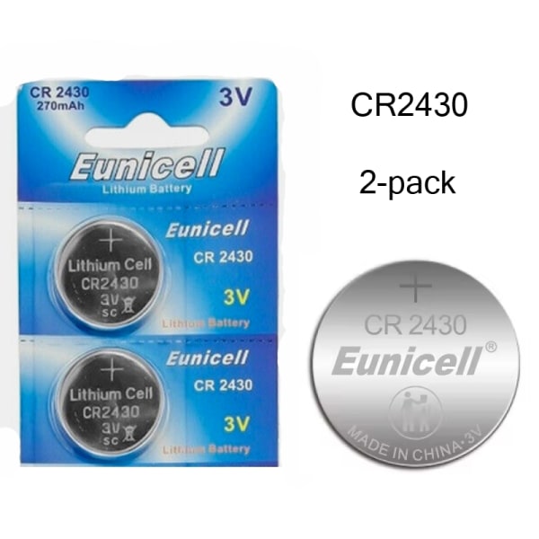 CR2430 2-pack Lithium batteri CR 2430 3V Eunicell batterier .