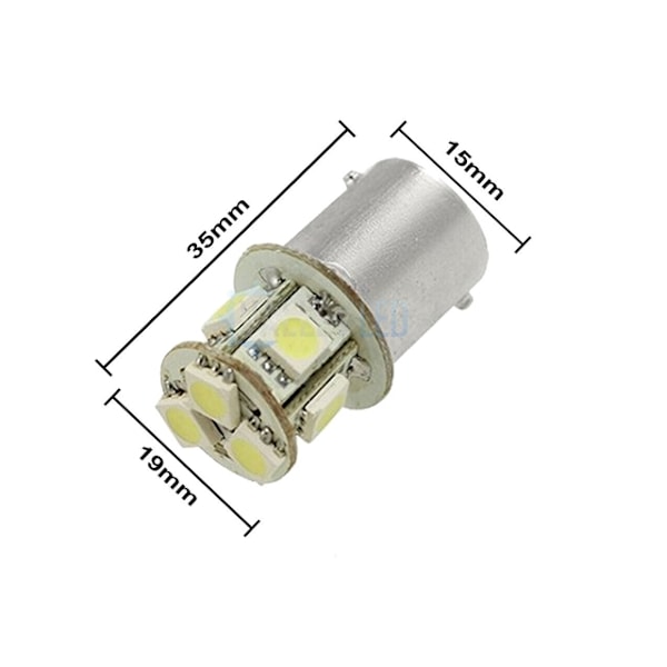 Ba15s r5w r10w 1156 Led lampor 8000K 2-pack Silvergrå