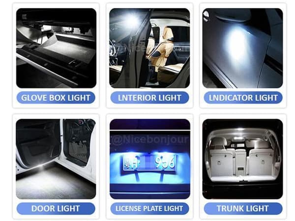 canbus c5w 31mm Led 400 lumen 6000K 2-pack Vit
