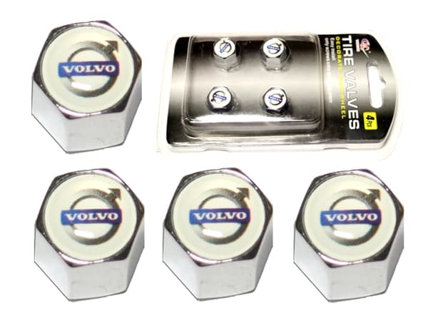 Ventilhattar Volvo vita 4-pack, styling, fint set Krom