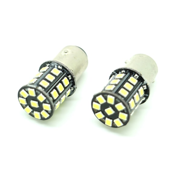 Ba15s Vit p21w 1155 Led med 33st 2835smd 2-pack back bromsljus Vit