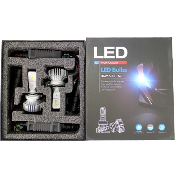 HB4 led kit 9000 lumen F2 72w halvljus / helljus 6000k 9006
