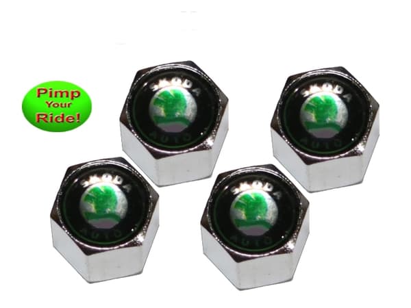 Ventilhattar Skoda 4-pack, styling, fint set Krom