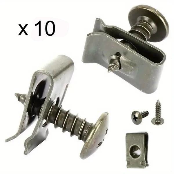 U clips + skruv 10-pack