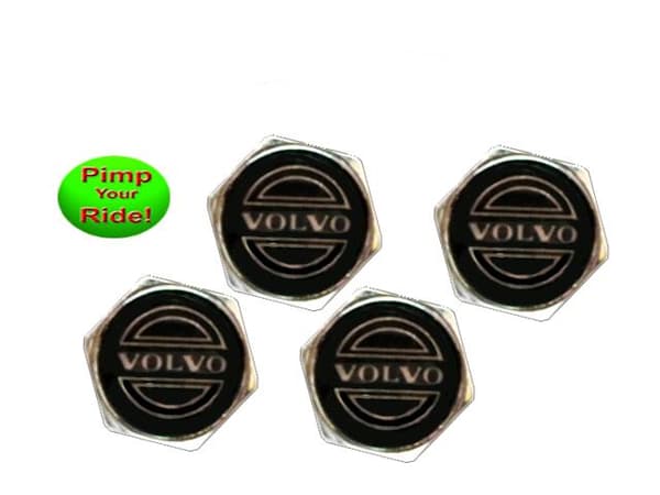 Ventilhattar Volvo 4-pack styling i fint set Krom