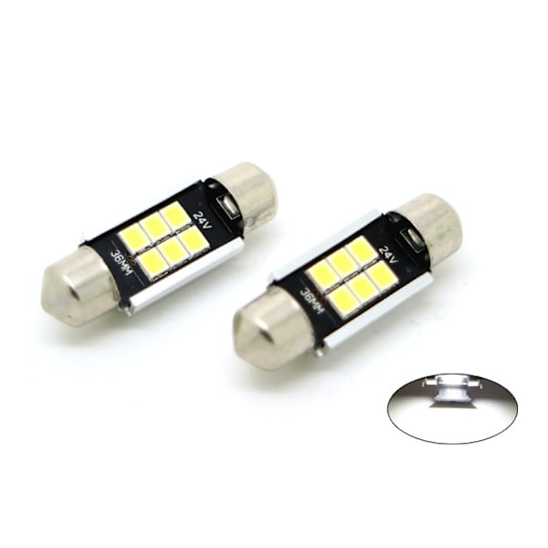 24 volt C5W 39mm  Led 6000K 2-pack 24v