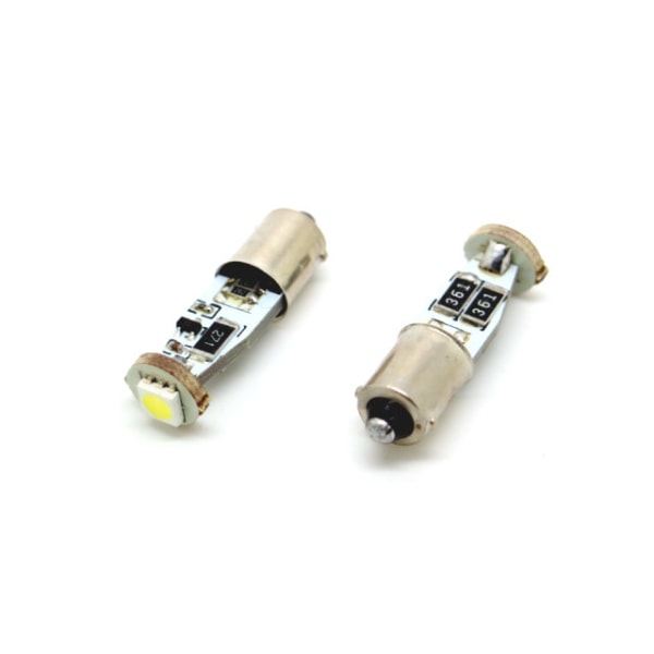 BA9S Canbus 6000k Led 2-pack T4W xenonlook Silvergrå