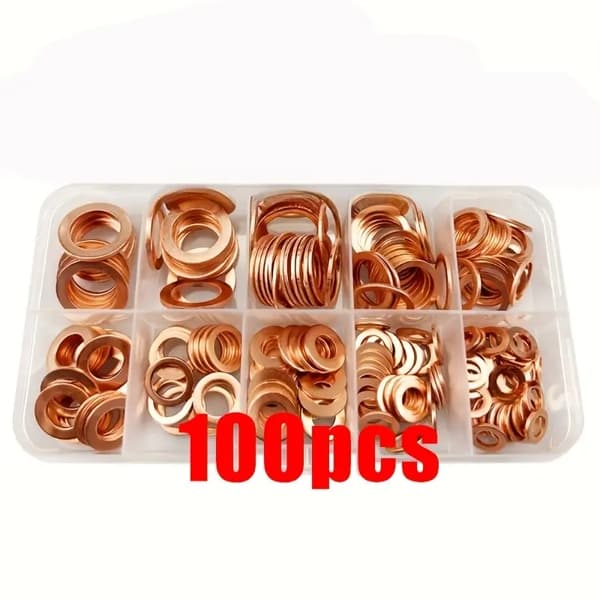 Kopparpackningar sortiment 100st