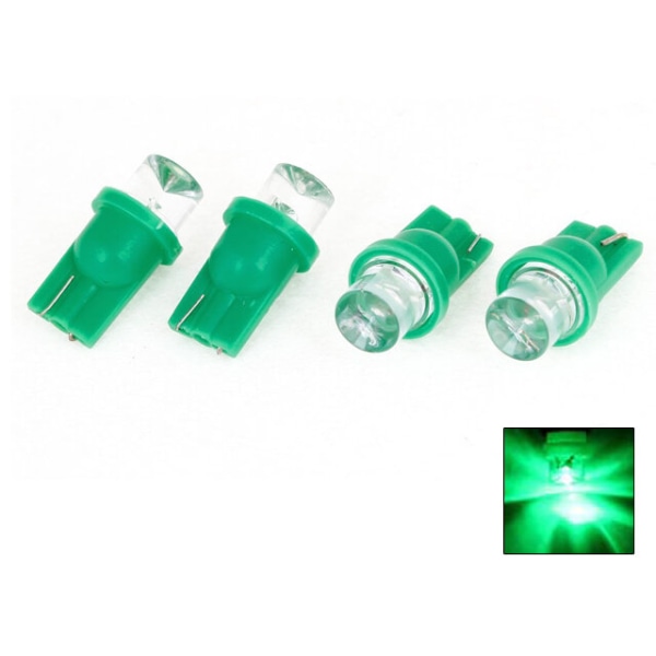 T10 w5w grön 4-pack Led lampor med 1st Flux-led chip 12v DC Gröna 4-pack