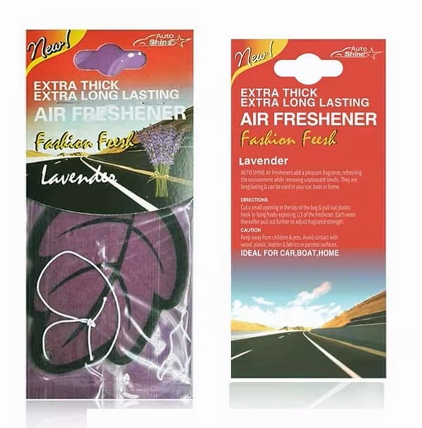 Autoshine luftfräschare 3-pack Lavender Extra tjock, ihållande doft multifärg