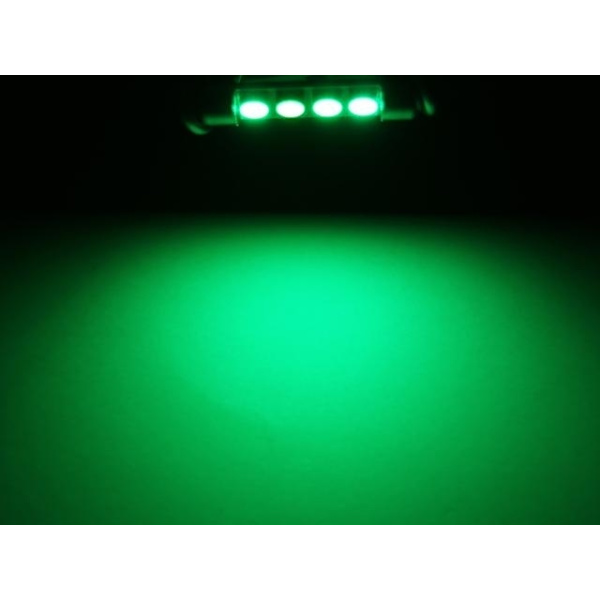 C5W Canbus 41mm 42mm Grön Led spollampor SV8.5 2-pack 41mm Grön 2-pack
