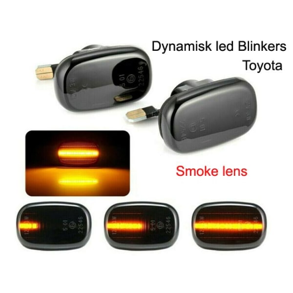 Led dynamisk blinkers Toyota Lexus Smoke lens  2-pack Svart