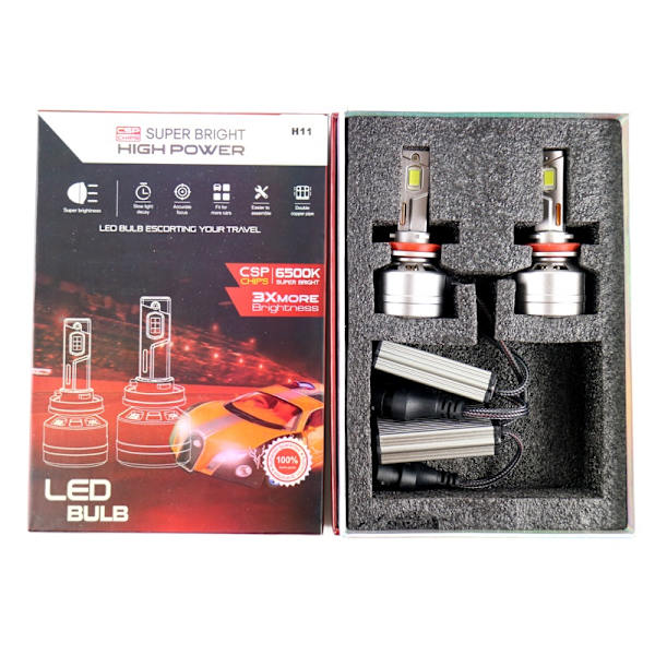 F10 H9 H11 led kit 10000 lumen 120w 6000k Canbus  2-pack . Vit