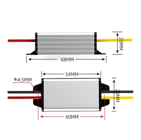 Volt konverter 24V DC blir 12V DC 3A (15-36V till 12V) 1st