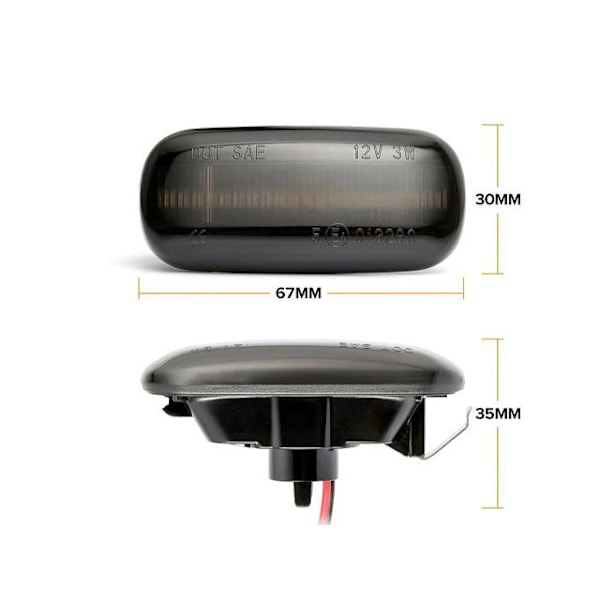 Led dynamisk blinkers Audi A3 A4 A6 Smoke lens  styling 2-pack