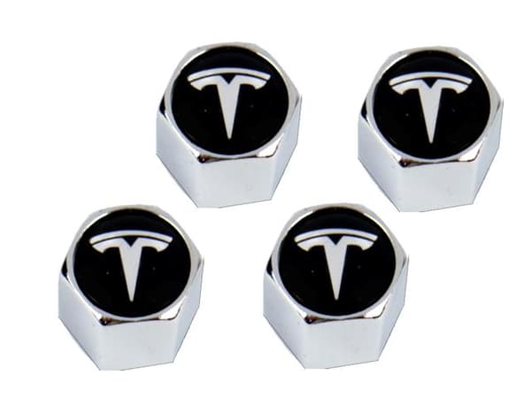 Ventilhattar Tesla 4-pack, styling, fint set Krom