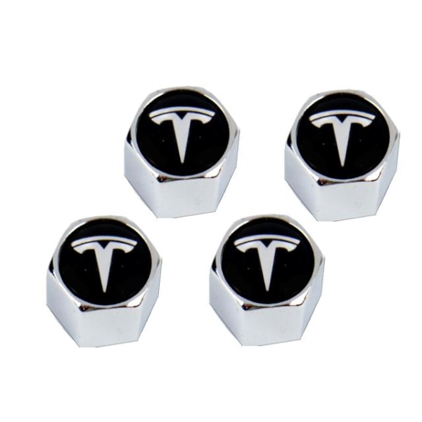 Ventilhattar Tesla 4-pack styling i fint set Krom