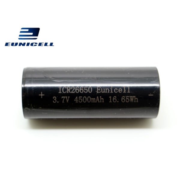 ICR 26650 Li-ion laddningsbart batteri 1st Svart