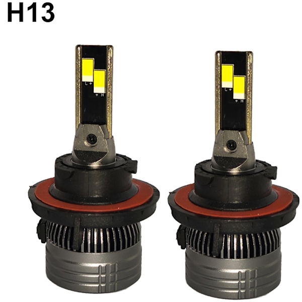 H13 led kit D1 +3500 lumen 55w 6000k 2-pack tex. skoter Vit